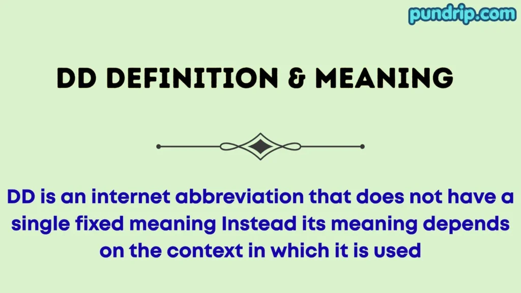 dd Definition & Meaning