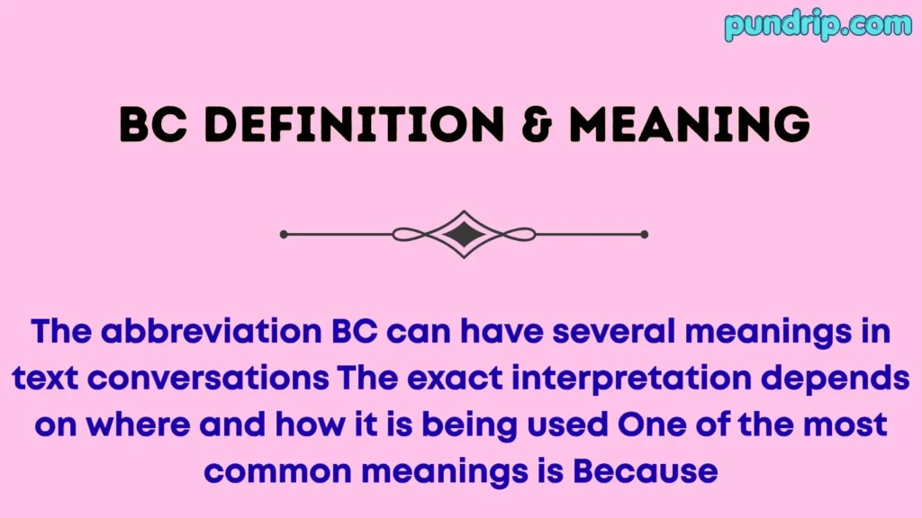 BC Definition & Meaning