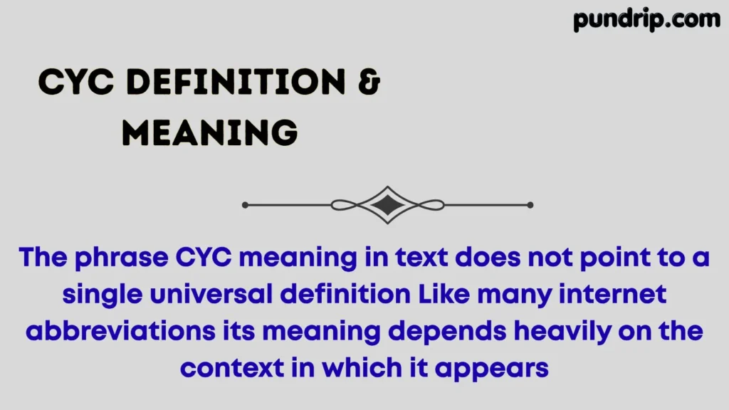 cyc Definition & Meaning