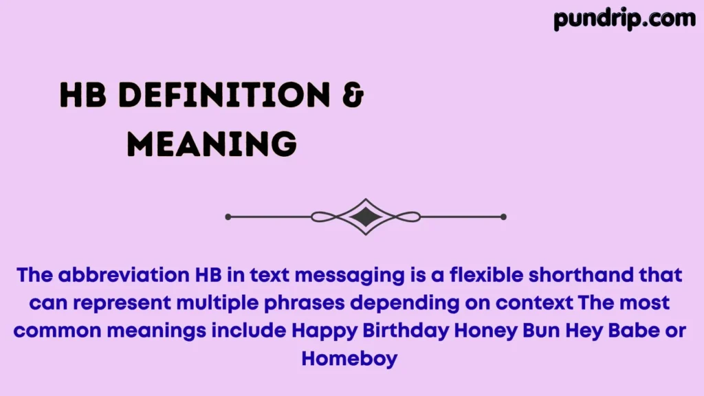 HB Definition & Meaning