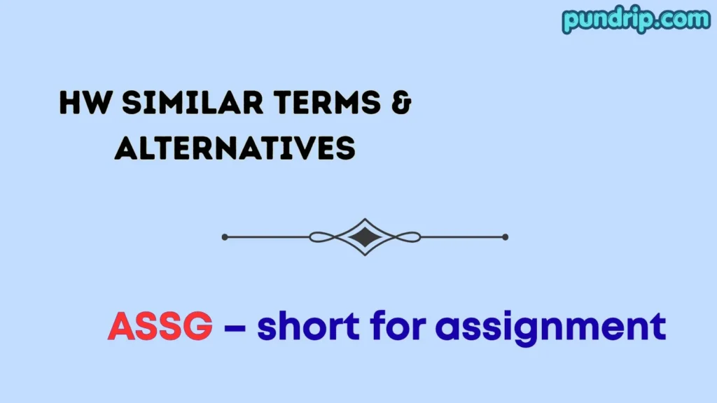 HW Similar Terms & Alternatives