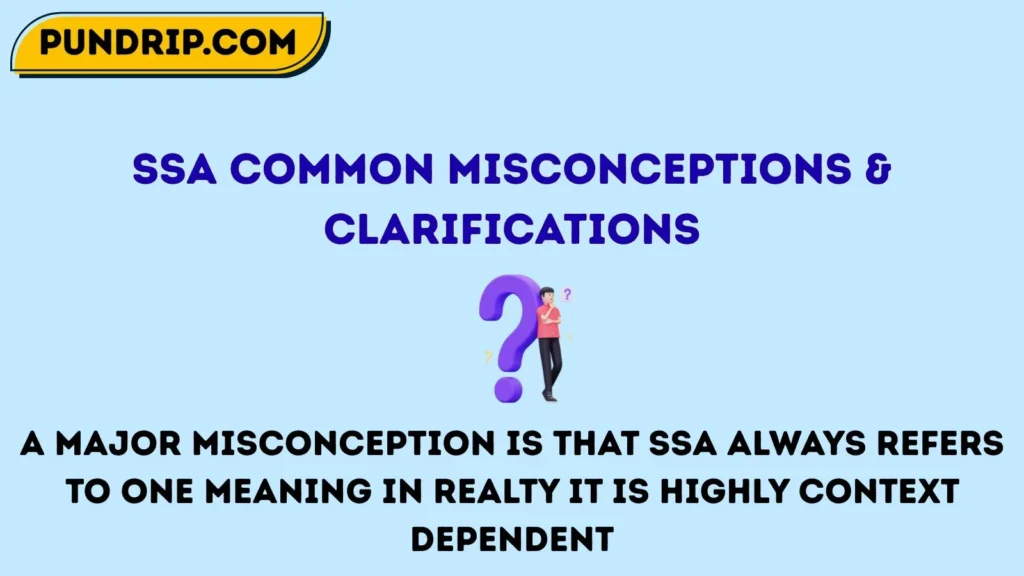 Ssa Common Misconceptions & Clarifications