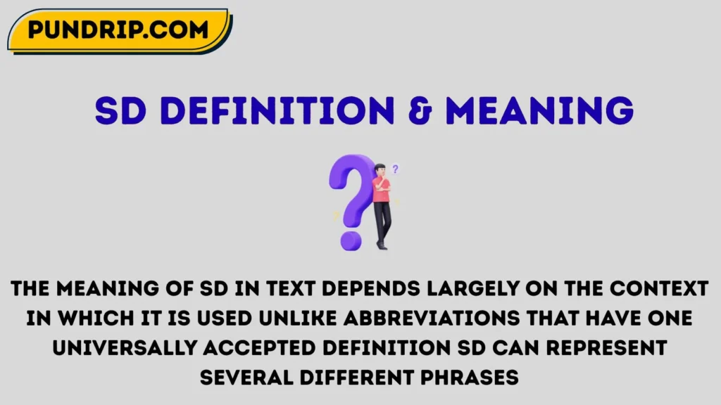 Sd Definition & Meaning