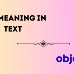 OBJ meaning in text