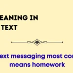 HW meaning in text