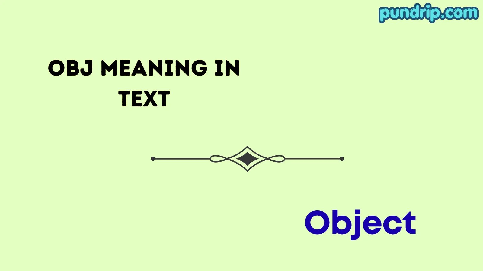 obj meaning in text