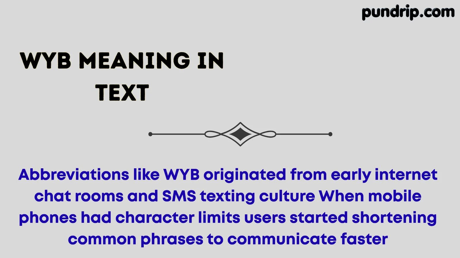 wyb meaning in text