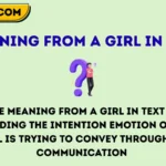 meaning from a girl in text