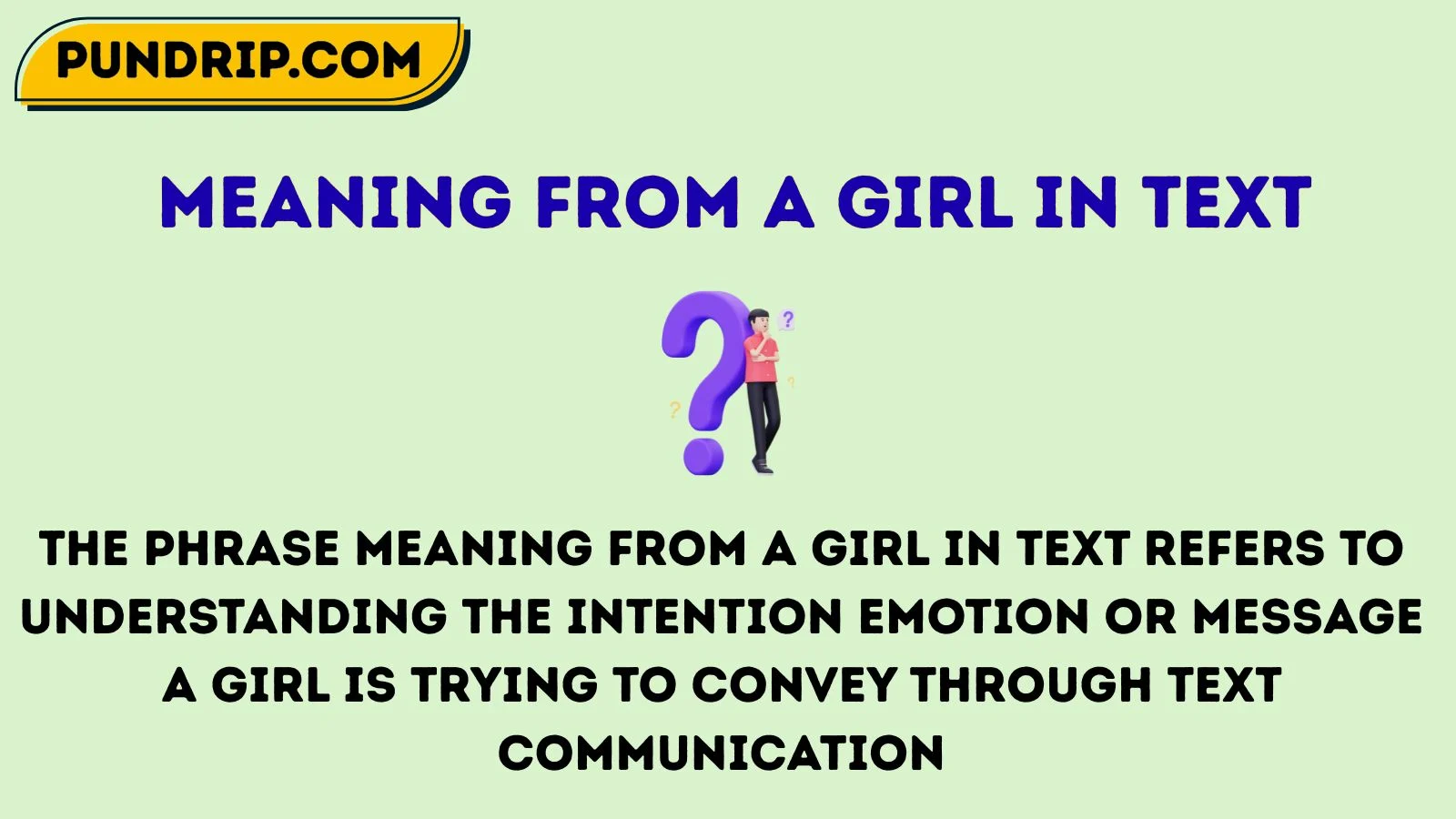 meaning from a girl in text