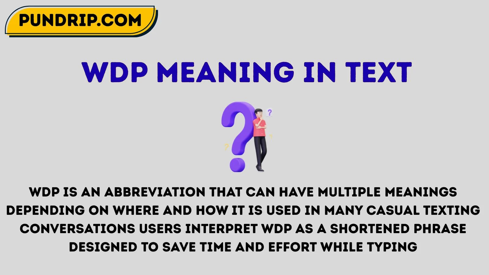 WDP meaning in text